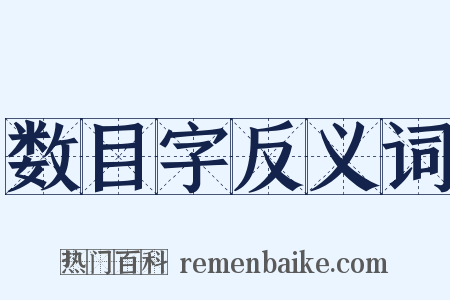 数目字反义词是什么意思的图片